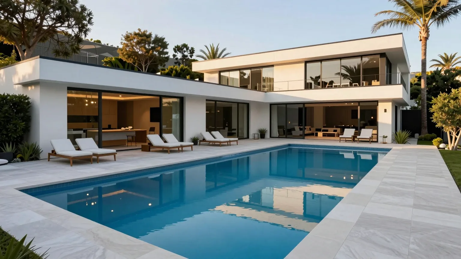 Pool at a luxury residence in Pacific Palisades